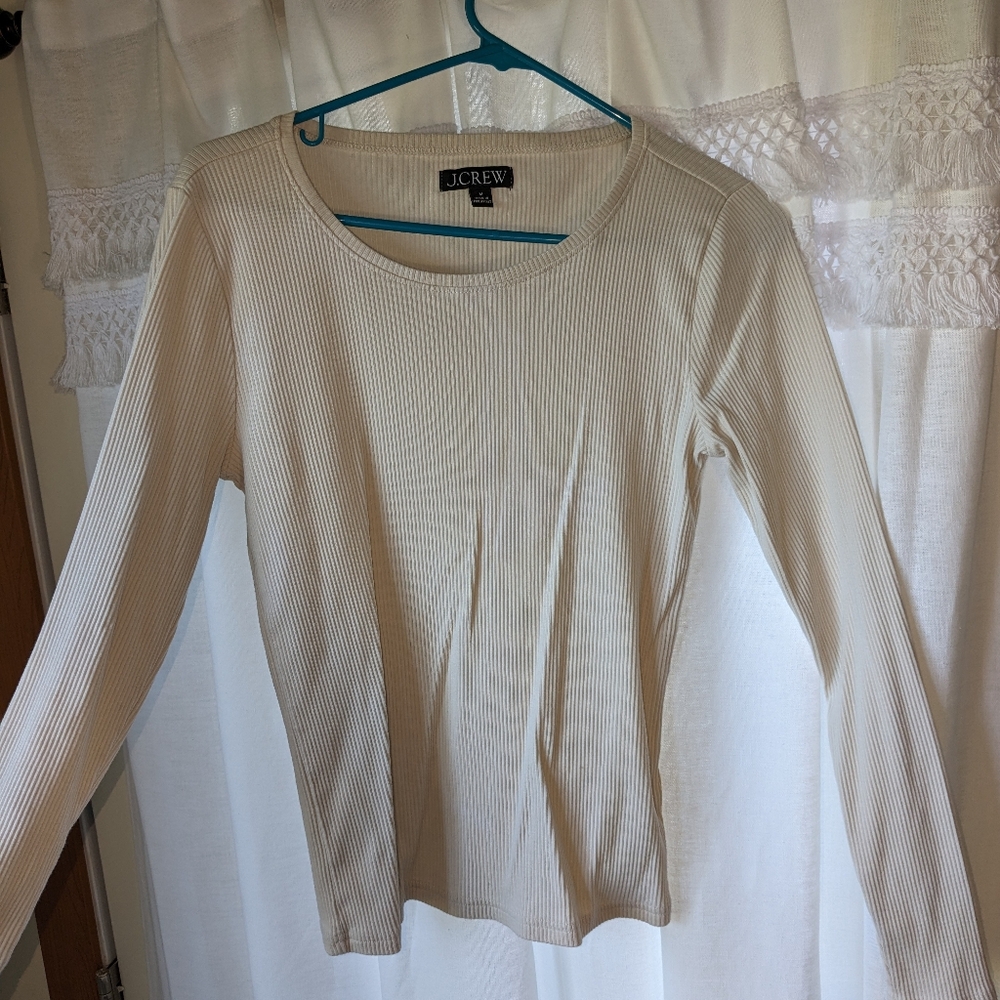 J. Crew ribbed long sleeve scoop neck